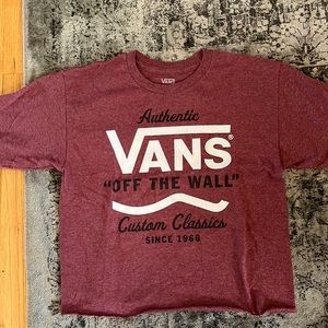 Maroon Vans t-shirt